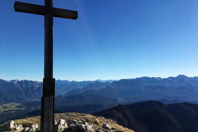 Am Gipfel des Krottenkopfes