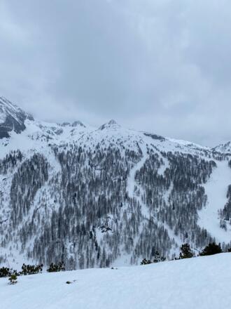 Blick ins Skigebiet Zauchensee