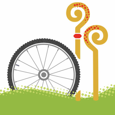 Symbol Beschilderung Radpilgern durch Pfaffenwinkel und Zugspitz Region
