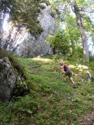 steile Wiesenmulde