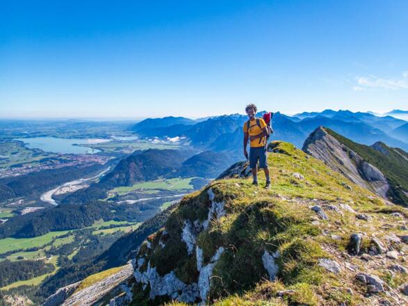 Auf der Gipfel der Großen Schlicke angekommen, haben wir einen tollen Blick ins Tal.