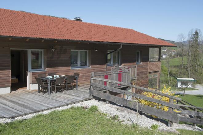 Aussicht vom Wohn-Schlafzimmer mit großer Loggia
