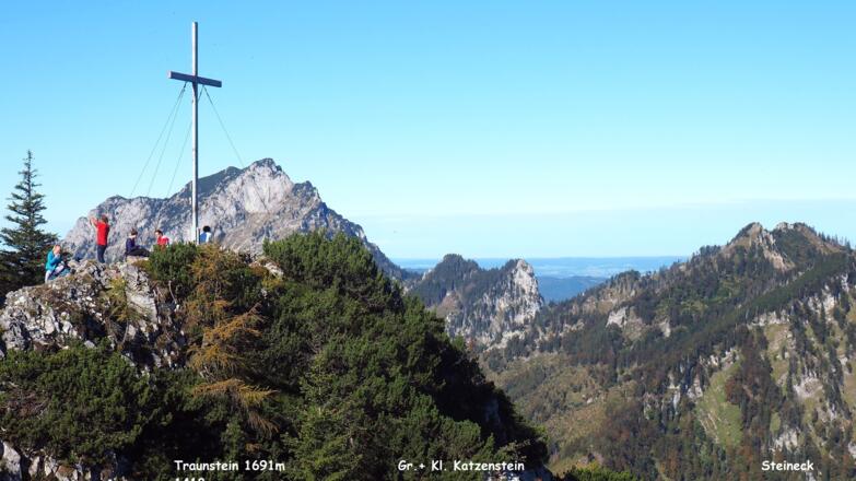 Zwillingskogel 1405m mit Traunstein, Katzenstein und Steineck