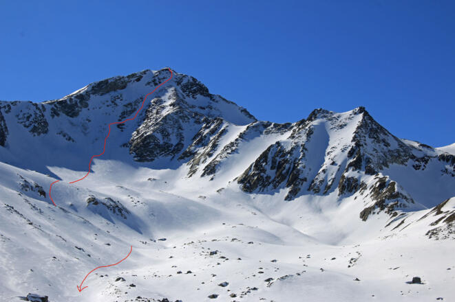 Rückblick zur Hinteren Ölgrubenspitze