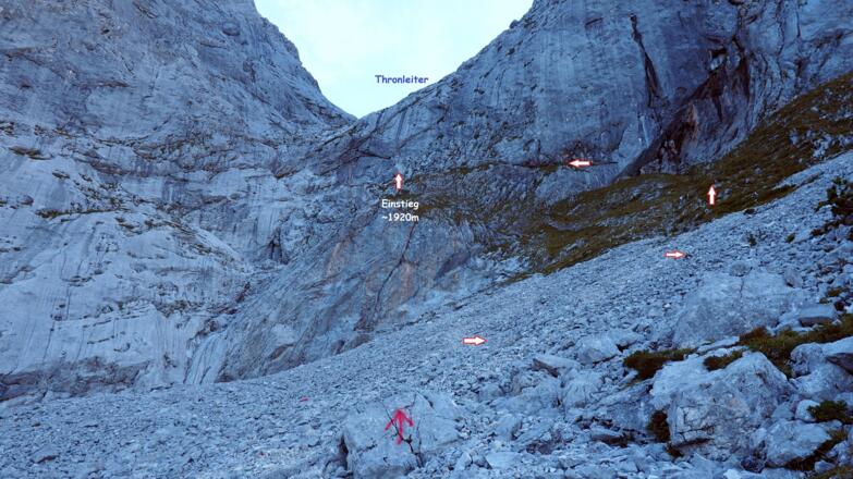Da gehts zur Thronleiter um 1935m bis 1965 m (B)