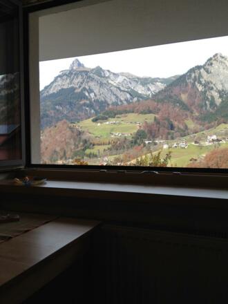 Haus am Kristberg  Aussicht vom Essplatz