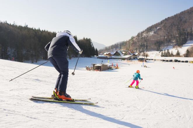 Skifahren Familie