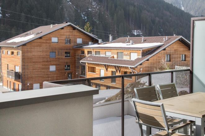 Blick von Haus 2 nach Haus 1