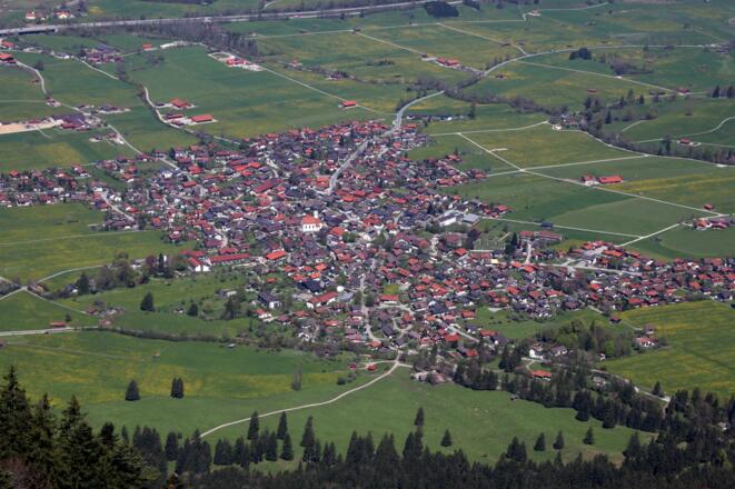 Blick vom Buchrain nach Ohlstadt
