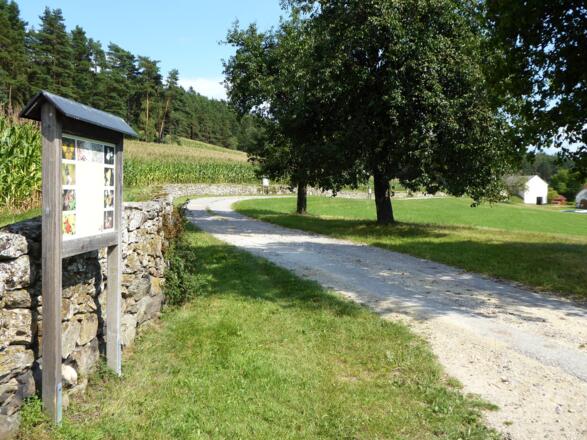 Trockensteinmauer mit Lehrpfad