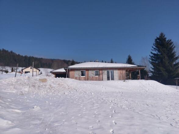 Schöne Terrasse im Winter