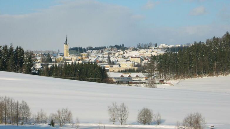 Blick auf Rohrbach-Berg im Winter