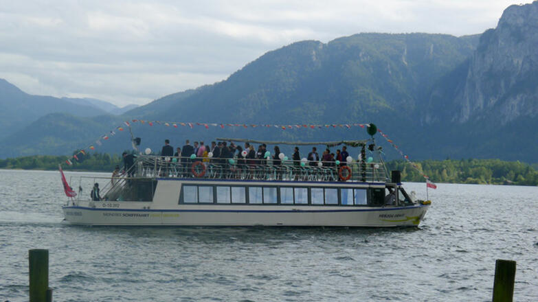 Schifffahrt Hemetsberger Sonnenuntergang