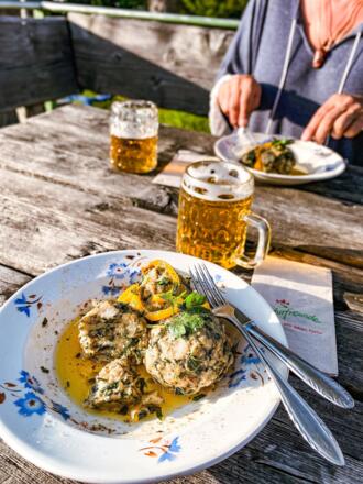 gastronomisch gut aufgehoben auf der Hütte