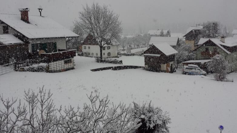 Ausblick von der Ferienwohnung Haus 66 im Winter