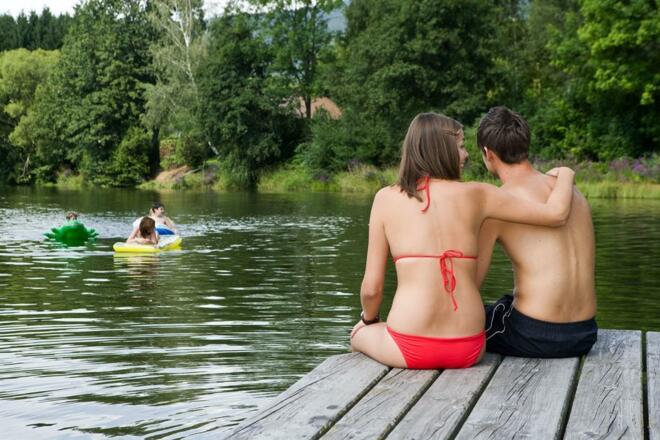 Badesee Klaffer mit Aquaglider