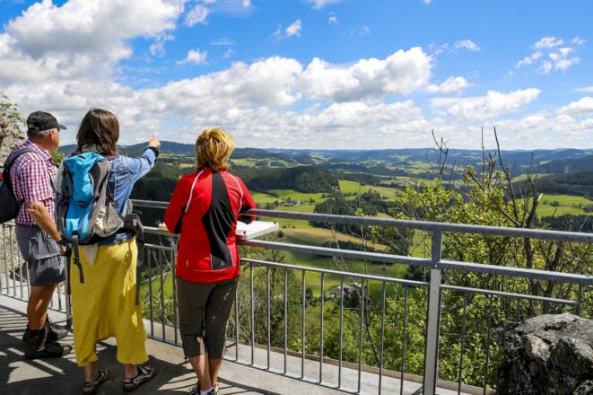Aussicht von der Ruine Ruttenstein in Pierbach
