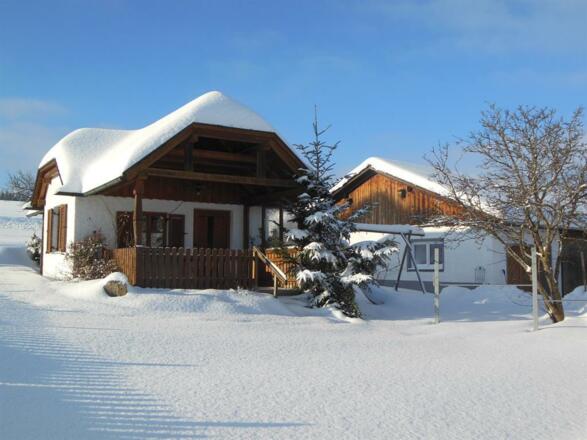 Gartenhaus im Winter