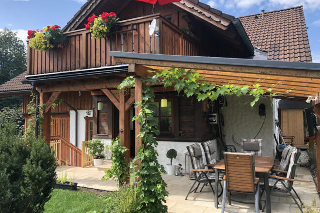 Terrasse in der Ferienwohnung Familie Unterberger Bad Goisern