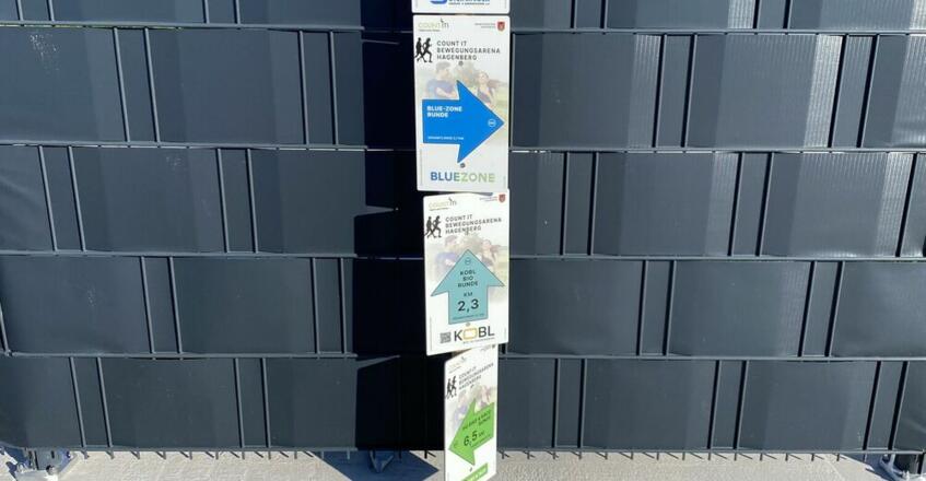 Blue-Zone-Runde Beschilderung