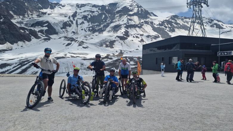 auf dem Gletscherparkplatz auf 2.750 m