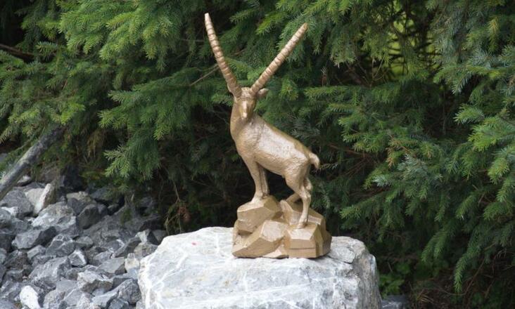 Steinbock am Bach