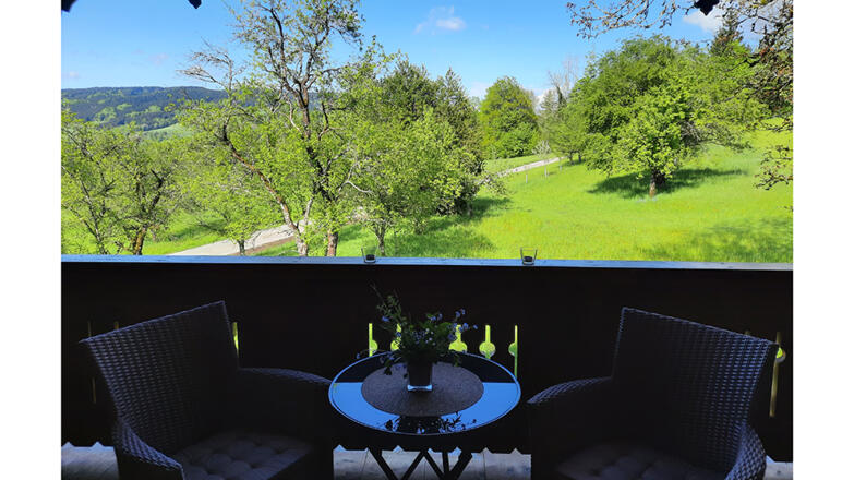 Blick vom Balkon