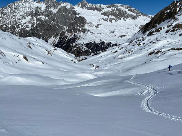 Blick zurück zum Aufstieg durch das Agsttal