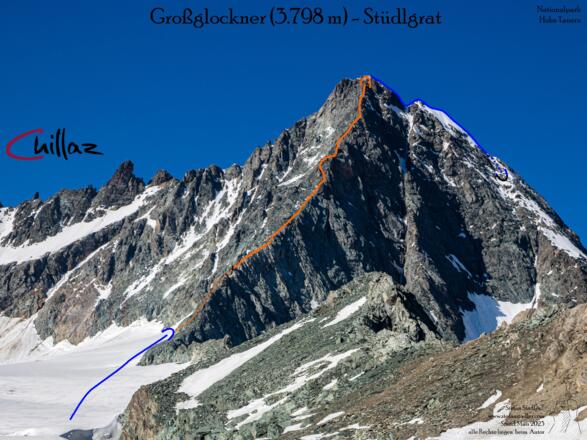 Himmelsleiter Stüdlgrat am Großglockner.