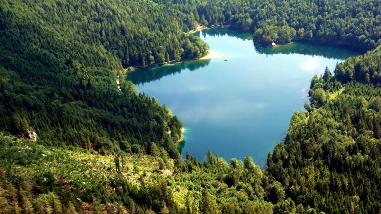 Hinterer Langbathsee vom Schafluckensteig