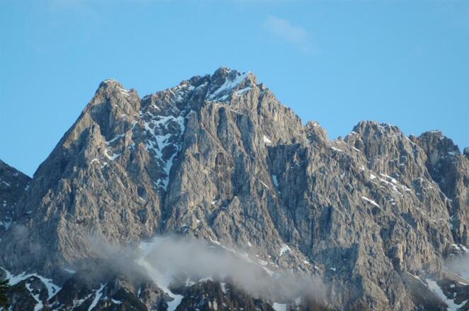 Blick vom Hotel auf die Waxensteine