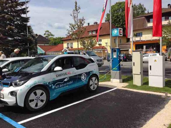 Bahnhof Kammer Schörfling - E-Tankstelle