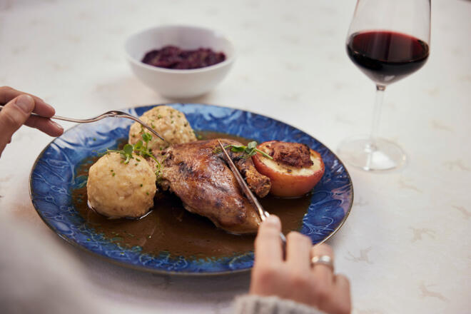 Ente mit Knödel beim Ochsenwirt
