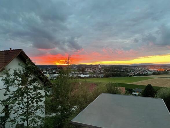 Aussicht auf den Sonnenuntergang