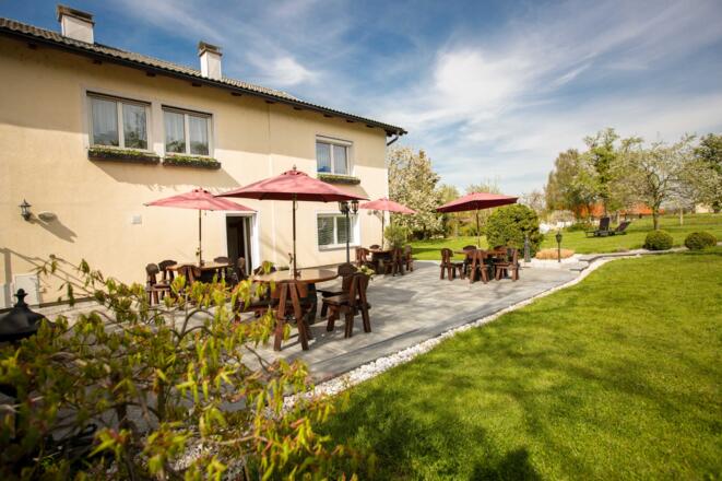 Terrasse Pension Knoll **** Schörfling am Attersee