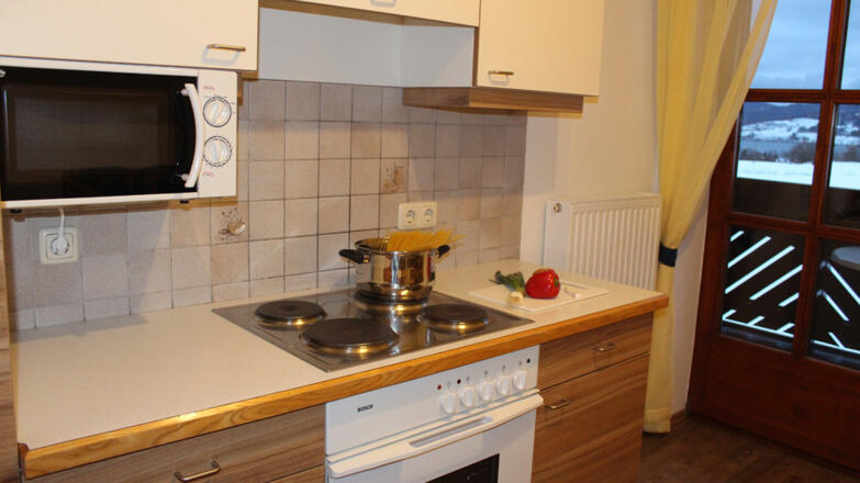 Kueche mit tollem Seeblick, Ferienwohnung Seiringer, Attersee am Attersee