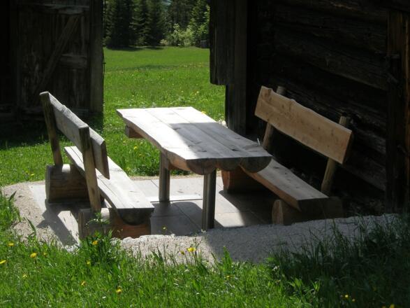 Sitzgelegenheit auf der Terrasse