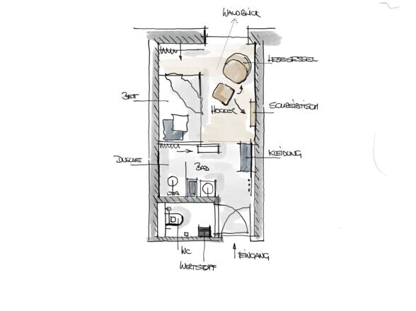 Skizze Kuschelzimmer