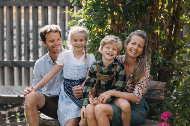 Brian, Mia, Leo und Caroline Kennedy