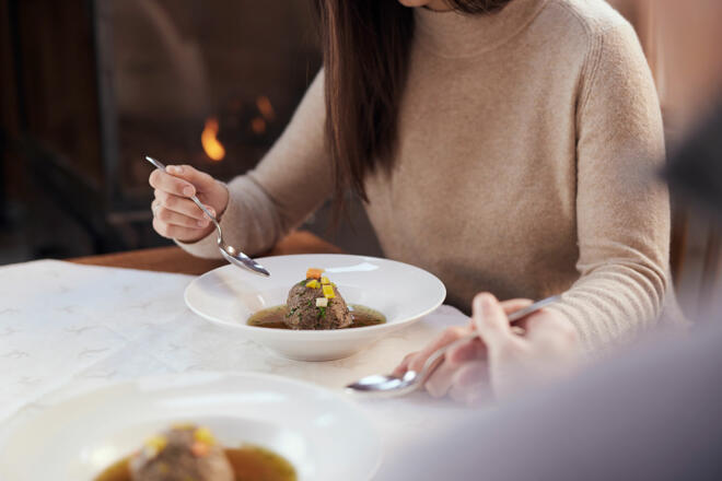 Leberknödelsuppe beim Ochsenwirt