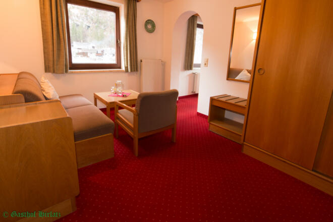 Gasthof Hirlatz, Juniorsuite, Wohnbereich
