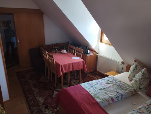 Zimmer mit Tisch Haus Gummerer Hallstatt