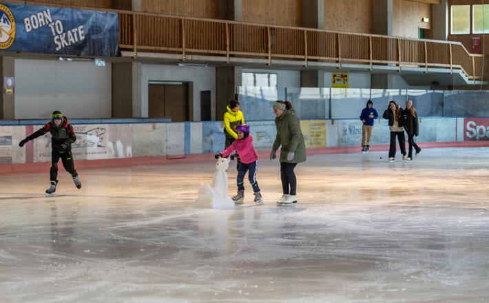 Publikumslauf in der Eishalle Berchtesgaden