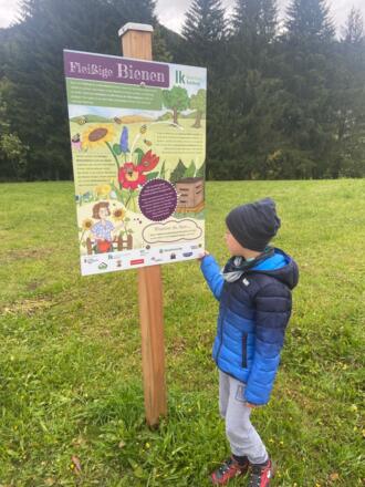 Themenweg Schild Bienen