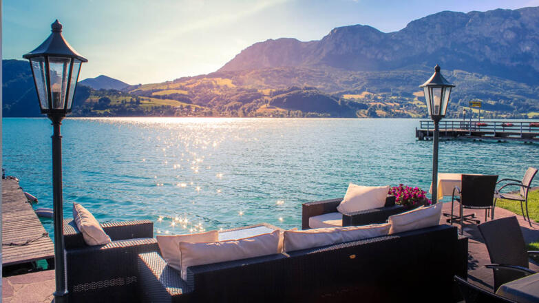 Seegasthof Stadler, Unterach am Attersee, Lounge am See
