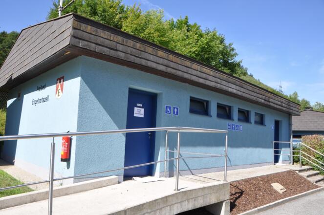 Kabinen beim Freibad