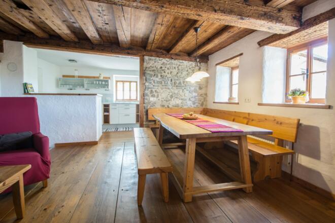 Bauernstube der Wohnung `im alten Bauernhaus`