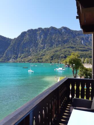 Blick vom Balkon Seeappartement - Seehaus Schernthaner