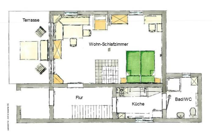 Wohnungsplan des Ferienhauses