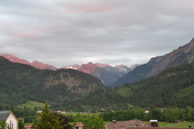 Abendröte fotografiert aus dem Balkon